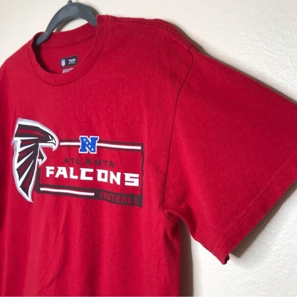 NFL Team Apparel Atlanta Falcons Red Short Sleeve Crew Neck T Shirt Mens Medium - Picture 3 of 14